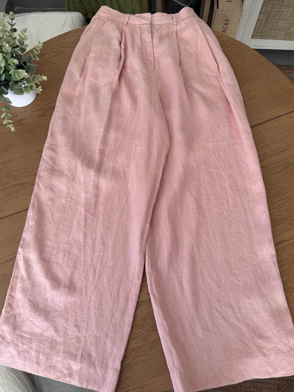 Posse Exclusive Wyatt Pleated Linen Wide-Leg Pants - Picture 3 of 10